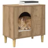  Macska Ház Művészi tölgy 51 x 30 x 52 cm Faanyag