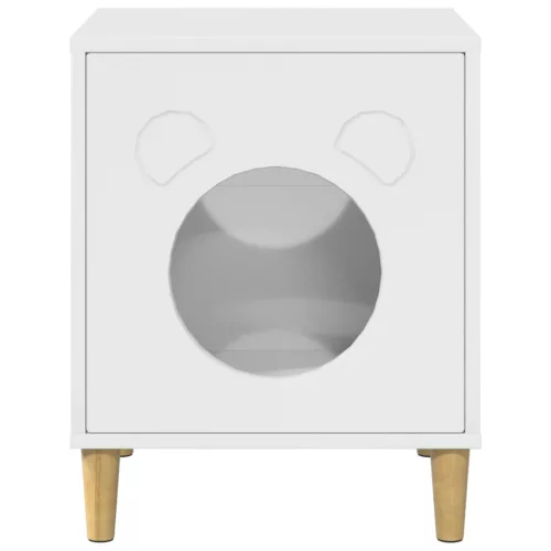  Macska Ház Fényes Fehér 42,5 x 40 x 52,5 cm Faanyag