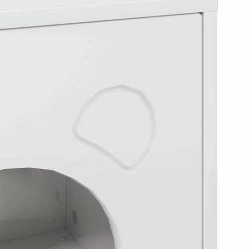  Macska Ház Fényes Fehér 42,5 x 40 x 52,5 cm Faanyag