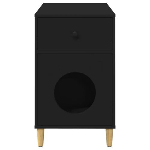  Macska Ház Fekete 72 x 42,5 x 70 cm Faanyag