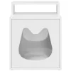 Macska Ház Fényes Fehér 42.5 x 40 x 52.5 cm Faanyag