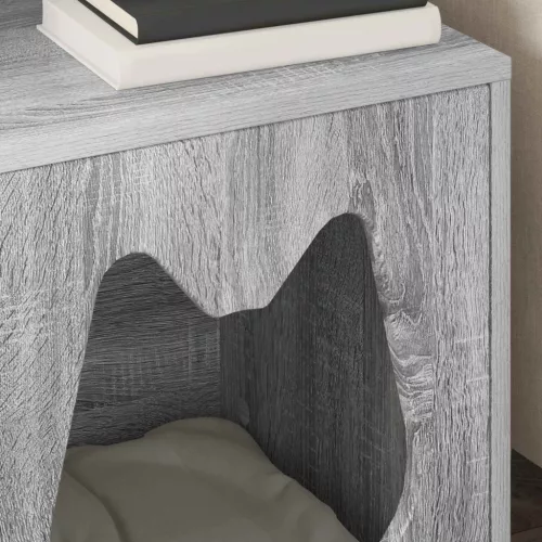  Macska Ház Szürke Sonoma 42.5 x 40 x 52.5 cm Faanyag