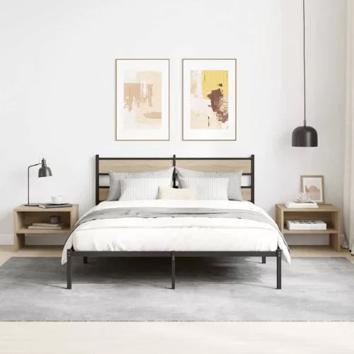  sonoma tölgy színű szerelt fa éjjeliszekrény 40 x 30 x 30 cm