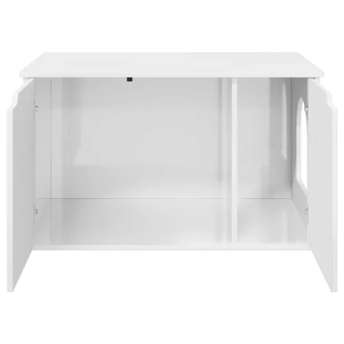  Macska Ház Fényes Fehér 85 x 55 x 53,5 cm Faanyag