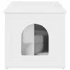  Macska Ház Fényes Fehér 85 x 55 x 53,5 cm Faanyag