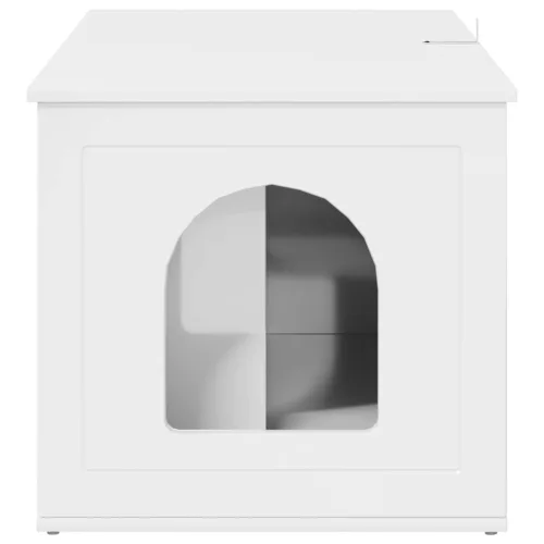  Macska Ház Fényes Fehér 85 x 55 x 53,5 cm Faanyag