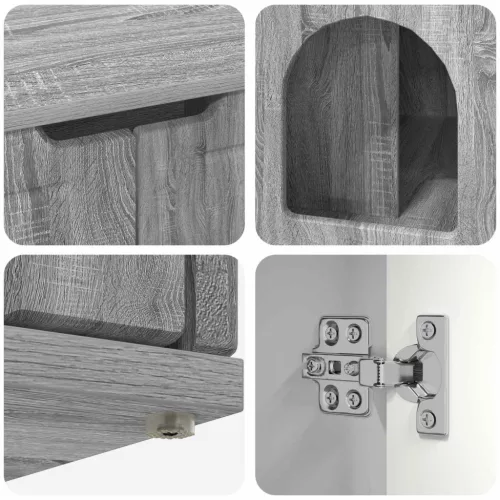  Macska Ház Szürke Sonoma 85 x 55 x 53,5 cm Faanyag