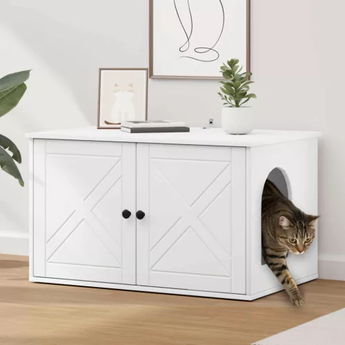  Macska Ház Fehér 85 x 55 x 50,5 cm Faanyag