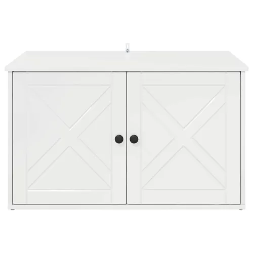  Macska Ház Fényes Fehér 85 x 55 x 50 cm Faanyag