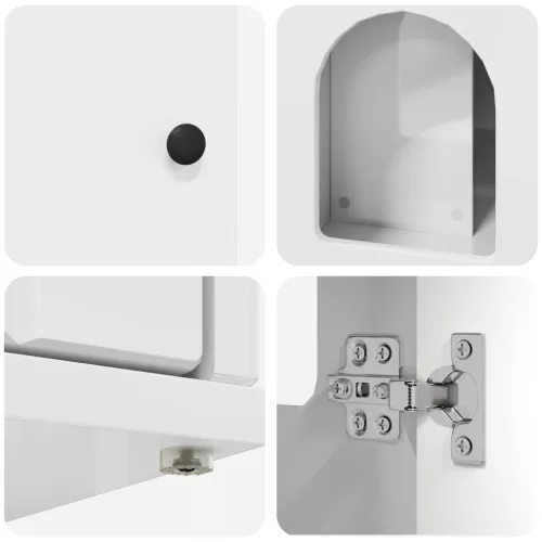  Macska Ház Fényes Fehér 85 x 55 x 50 cm Faanyag