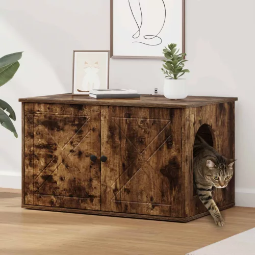  Macska Ház Füstölt tölgy 85 x 55 x 50 cm Faanyag