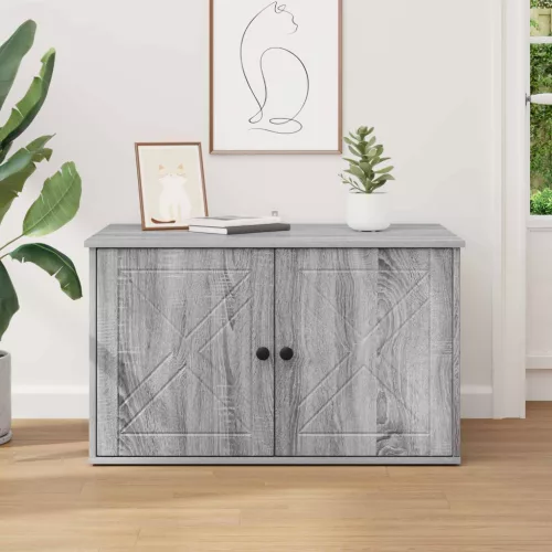  Macska Ház Szürke Sonoma 85 x 55 x 50 cm Faanyag