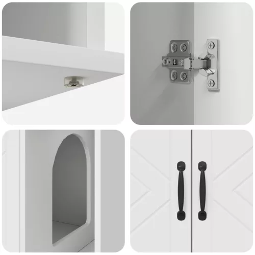  Macska Ház Fehér 85 x 55 x 50 cm Faanyag