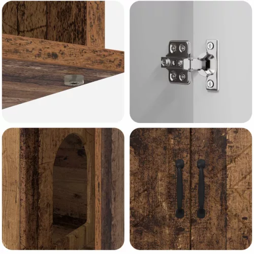  Macska Ház Öreg fa 85 x 55 x 50 cm Faanyag