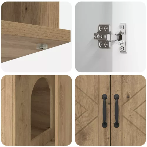  Macska Ház Művészi tölgy 85 x 55 x 50 cm Faanyag