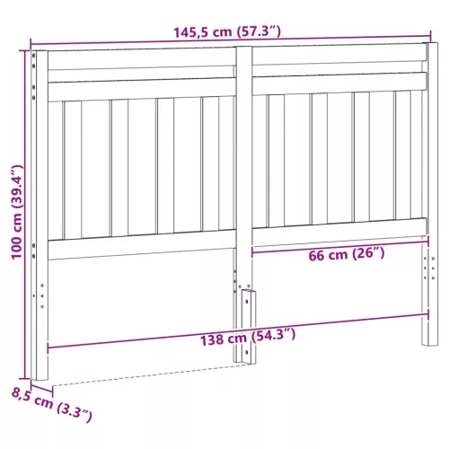  Fejtámla fejtámlával Faggyú barna 145,5 x 100 cm