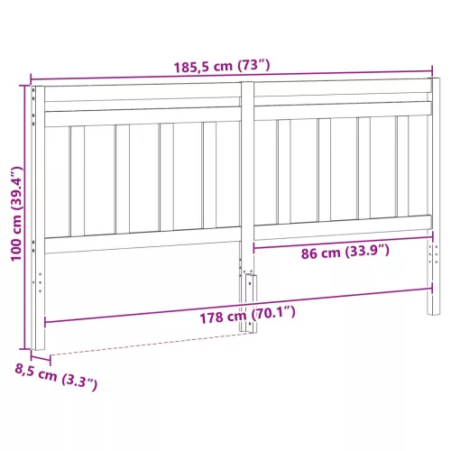  Fejtámla fejtámlával Faggyú barna 185,5 x 100 cm