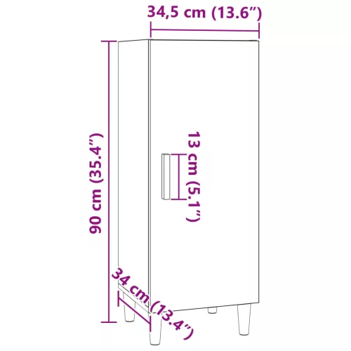  Széf Öreg fa 34,5 x 34 x 90 cm Faanyag