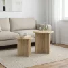  Kisasztal készlet tárolóval 2 pcs Sonoma Tölgy Mérnöki fa