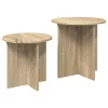  Kisasztal készlet tárolóval 2 pcs Sonoma Tölgy Mérnöki fa