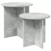  Kisasztal készlet tárolóval 2 pcs Betonszürke Mérnöki fa