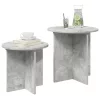  Kisasztal készlet tárolóval 2 pcs Betonszürke Mérnöki fa