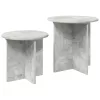  Kisasztal készlet tárolóval 2 pcs Betonszürke Mérnöki fa