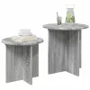 Kisasztal készlet tárolóval 2 pcs Szürke Sonoma Mérnöki fa