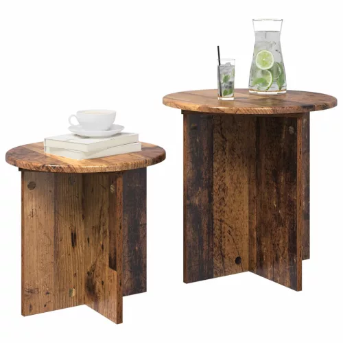  Kisasztal készlet 2 pcs Antik Fa Mérnöki fa