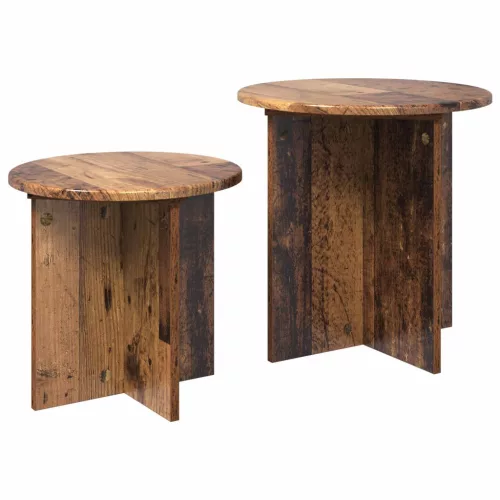  Kisasztal készlet 2 pcs Antik Fa Mérnöki fa