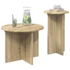  Kisasztal készlet tárolóval 2 pcs Sonoma Tölgy Szerelt Fa