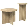  Kisasztal készlet tárolóval 2 pcs Sonoma Tölgy Szerelt Fa