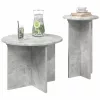  Kisasztal készlet tárolóval 2 pcs Betonszürke Szerelt Fa