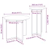  Kisasztal készlet tárolóval 2 pcs Betonszürke Szerelt Fa