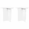  Oldal asztal tárolóval 2 pcs Fehér Ø 39 x 38 cm Szerelt Fa