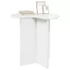  Oldal asztal 2 pcs Magasfényű Fehér Ø 39 x 38 cm Szerelt Fa