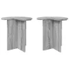 Oldal asztal 2 pcs Szürke Sonoma Ø 39 x 38 cm Szerelt Fa