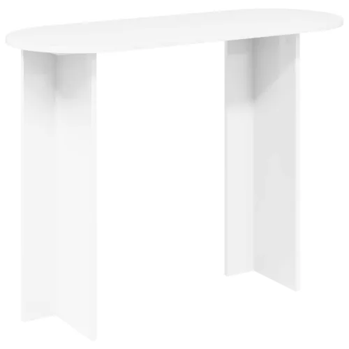  Konzolasztal tárolóval Fehér 100 x 39,5 x 75 cm Szerelt Fa