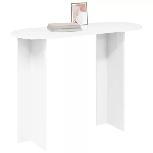  Konzolasztal tárolóval Fehér 100 x 39,5 x 75 cm Szerelt Fa