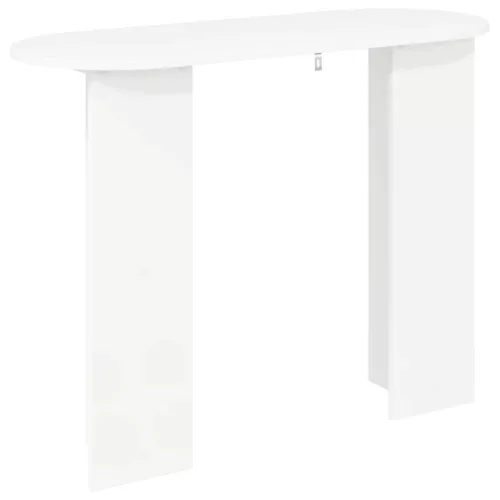  Konzolasztal tárolóval Fehér 100 x 39,5 x 75 cm Szerelt Fa