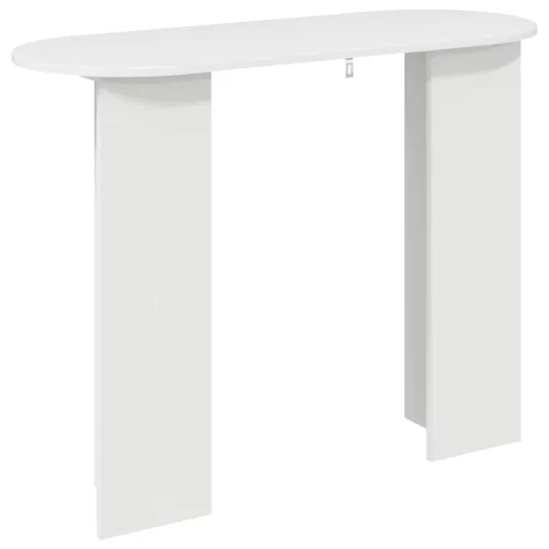  Konzolasztal Magasfényű Fehér 100 x 39,5 x 75 cm Szerelt Fa