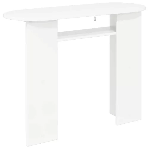  Konzolasztal tárolóval Fehér 100 x 39,5 x 75 cm Szerelt Fa