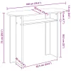  Konzolasztal Betonszürke 100 x 39,5 x 75 cm Szerelt Fa