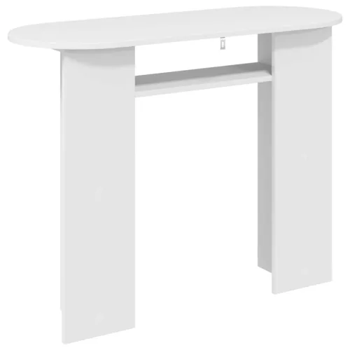  Konzolasztal Magasfényű Fehér 100 x 39,5 x 75 cm Szerelt Fa