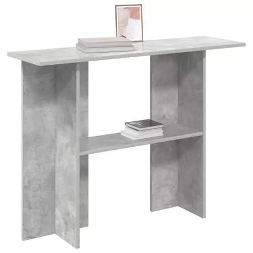  Konzolasztal Betonszürke 100 x 30 x 75 cm Szerelt Fa