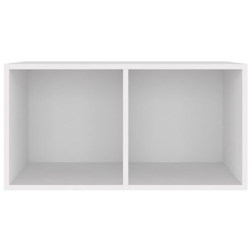  fehér szerelt fa lemeztároló doboz 71 x 34 x 36 cm