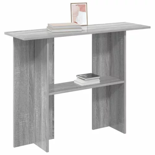  Konzolasztal Szürke Sonoma 100 x 30 x 75 cm Szerelt Fa