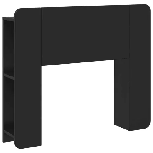  Fejhajtó szekrény tárolóval Fekete Szerelt Fa