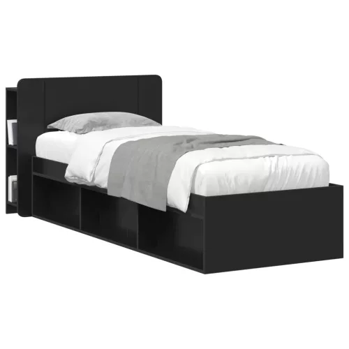  Fejhajtó szekrény tárolóval Fekete Szerelt Fa