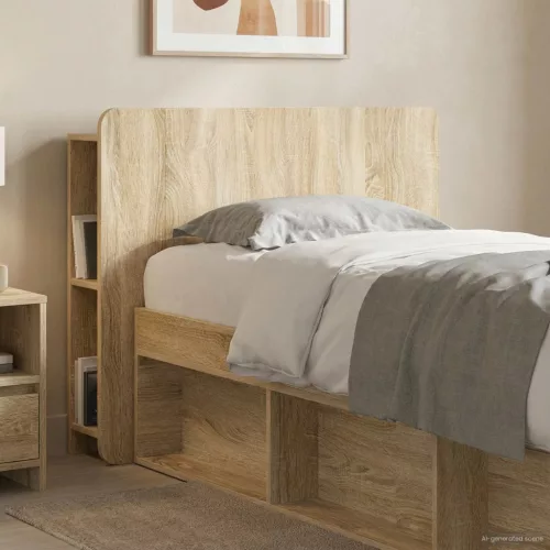  Fejhajtó szekrény tárolóval Sonoma Tölgy Szerelt Fa